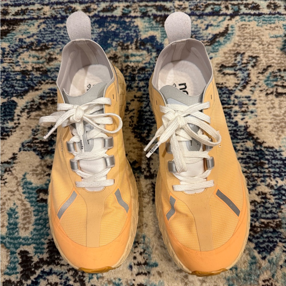 Norda White and Orange Athletic Shoes